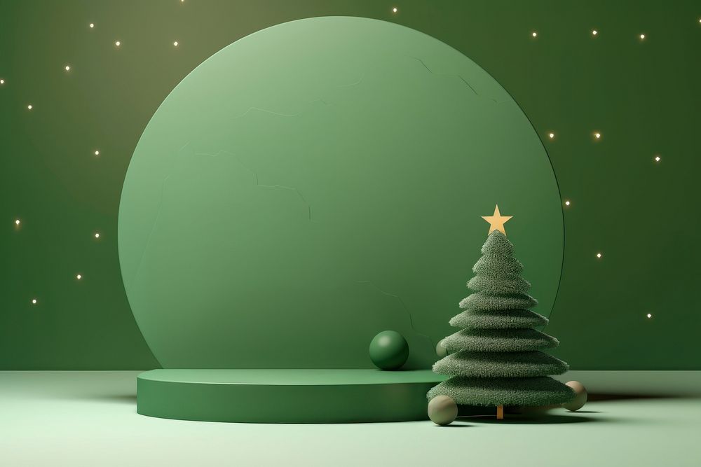Christmas green gift tree. AI generated Image by rawpixel.