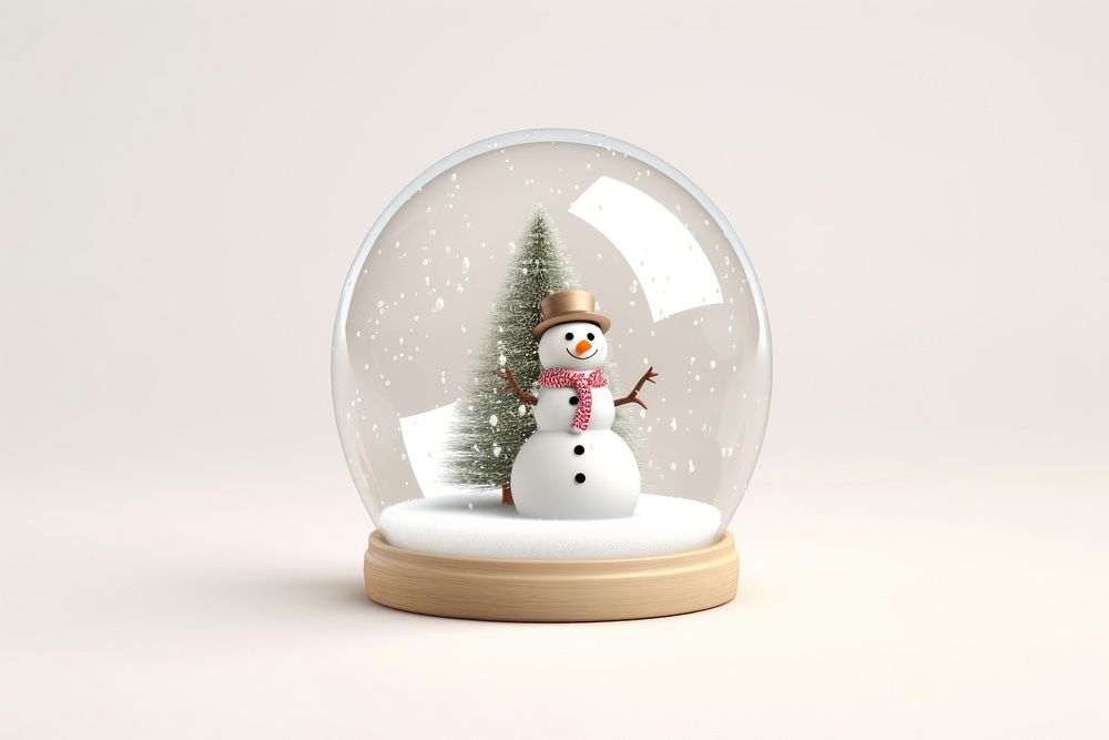 Christmas snowman winter glass. AI generated Image by rawpixel.