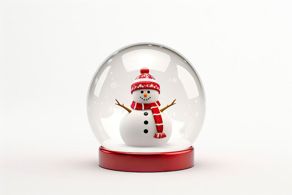 Snowman christmas winter glass. AI generated Image by rawpixel.
