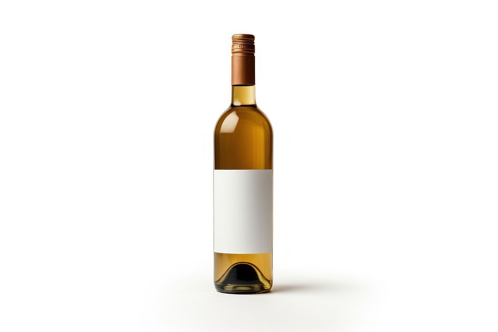 Bottle wine drink white background. AI generated Image by rawpixel.