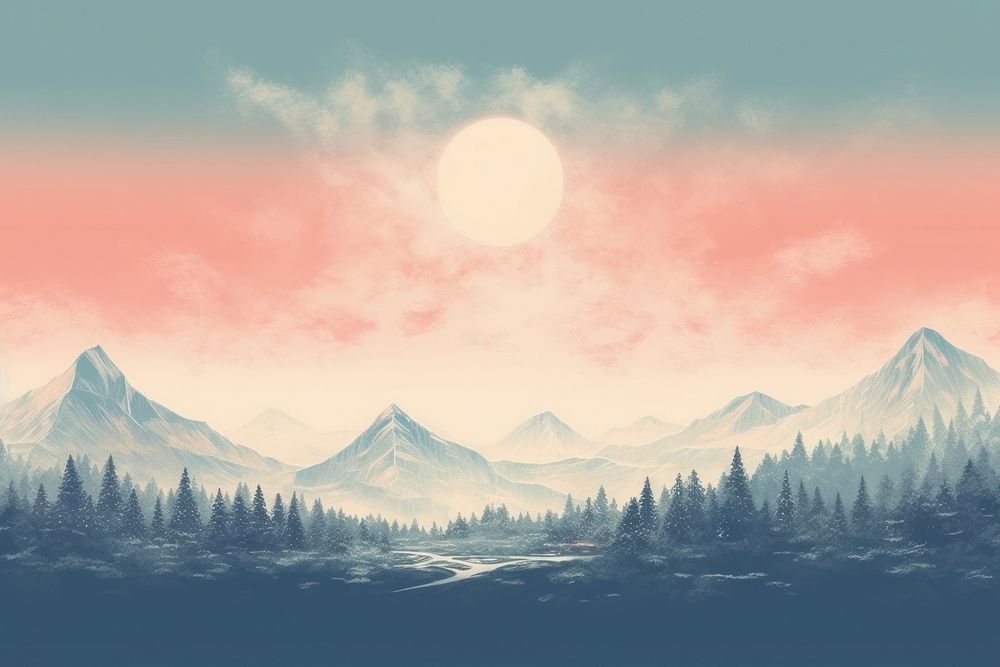 Christmas north pole landscape mountain outdoors nature. AI generated Image by rawpixel.