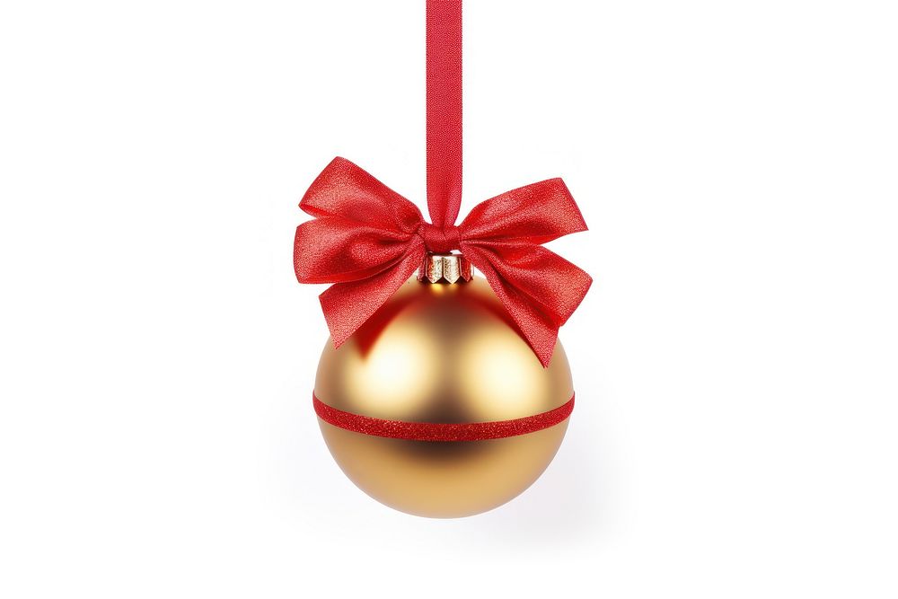 Christmas hanging bow white background. AI generated Image by rawpixel.