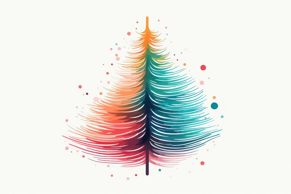 Christmas tree doodle minimal abstract celebration creativity decoration. AI generated Image by rawpixel.
