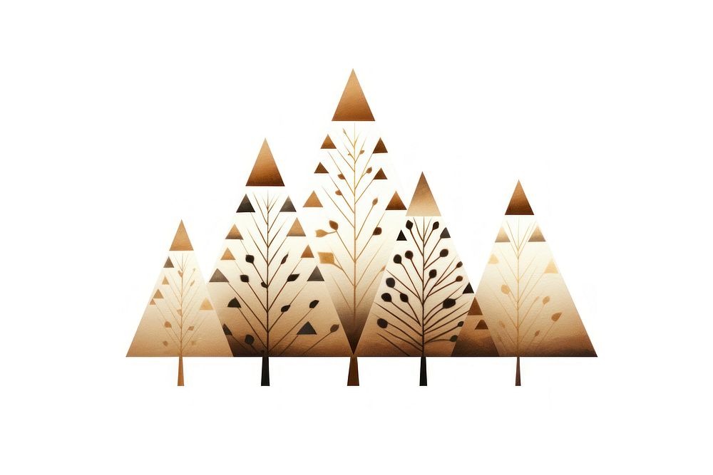 Christmas tree doodle minimal abstract white background chandelier lampshade. AI generated Image by rawpixel.