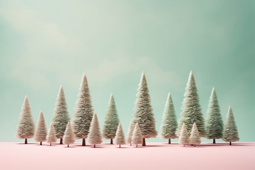 Christmas trees outdoors plant fir. AI generated Image by rawpixel.