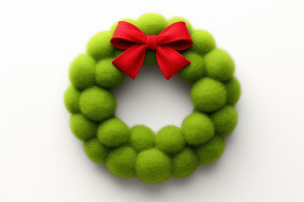 Wreath christmas ribbon plant. AI generated Image by rawpixel.