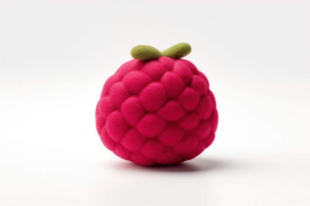 Raspberry fruit food white background. AI generated Image by rawpixel.