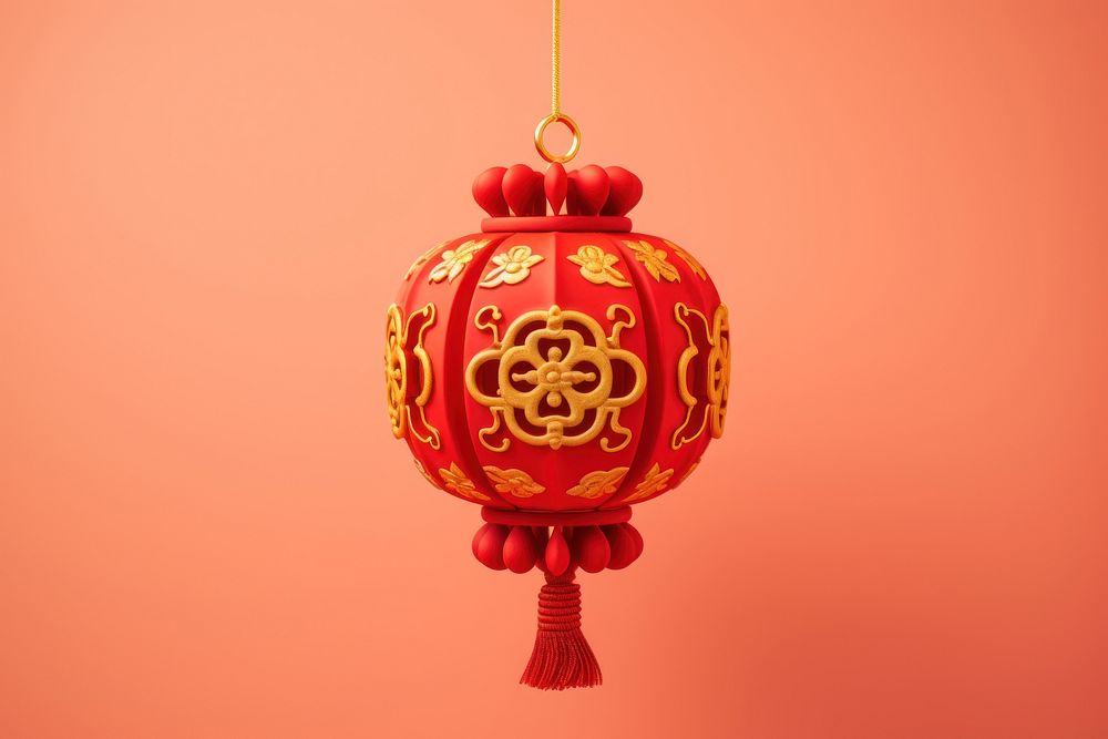 Lantern festival hanging gold. AI generated Image by rawpixel.