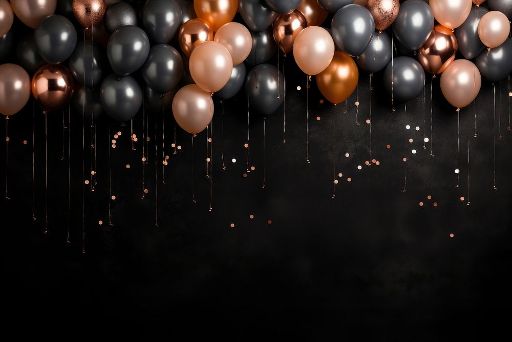 Balloons illuminated celebration anniversary. AI generated Image by rawpixel.