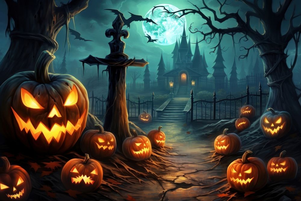 Halloween halloween lantern pumpkin. AI generated Image by rawpixel.