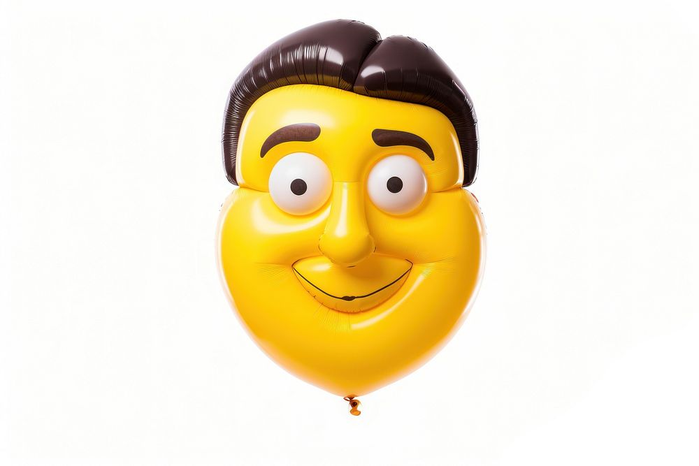 Man face balloon white background anthropomorphic. AI generated Image by rawpixel.