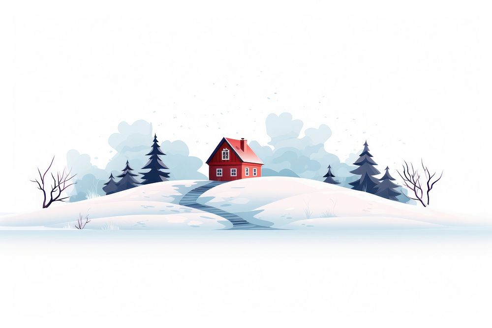 Winter house snow architecture building. AI generated Image by rawpixel.
