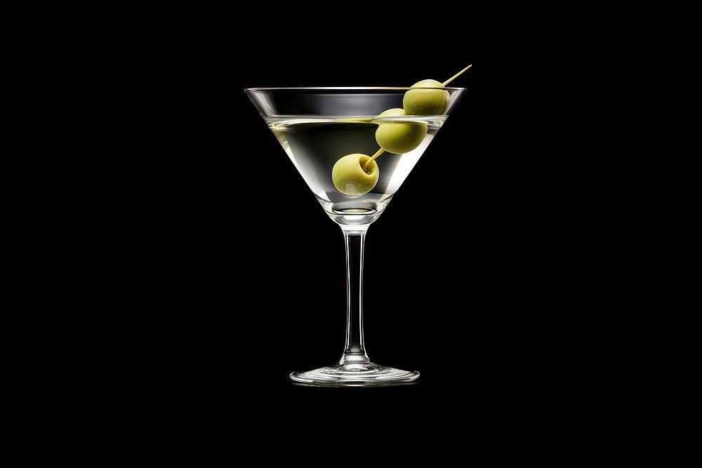 Martini cocktail olive drink. AI generated Image by rawpixel.