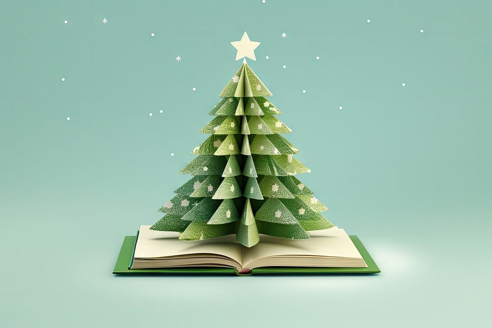 Christmas tree christmas book christmas tree. AI generated Image by rawpixel.