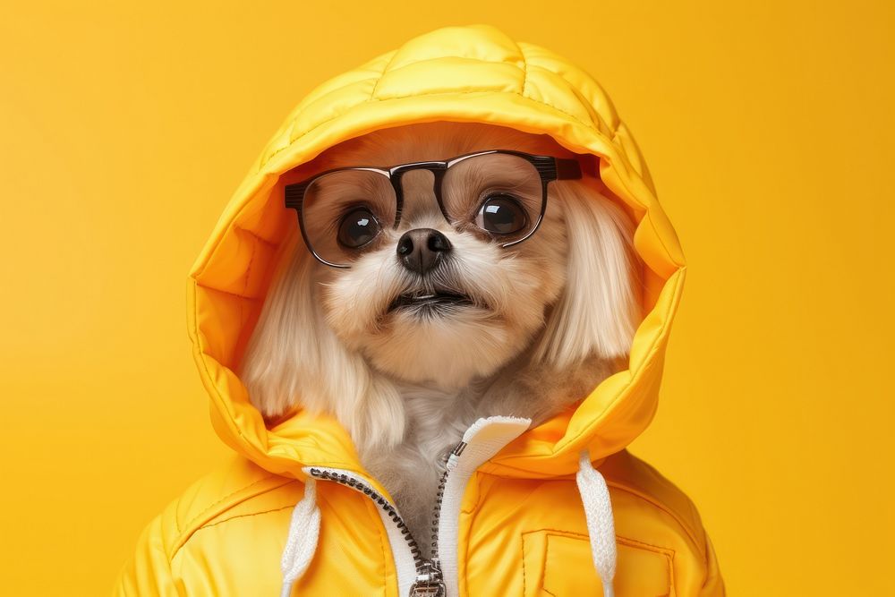 Dog fashion look costume portrait glasses accessories. AI generated Image by rawpixel.