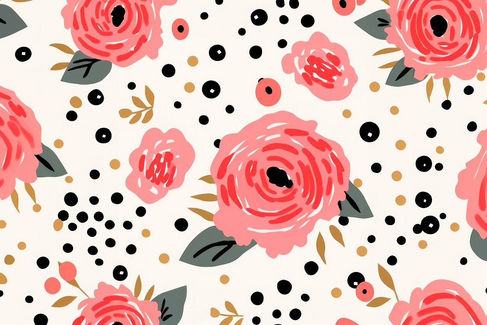 Rose Floral pattern nature inflorescence. AI generated Image by rawpixel.