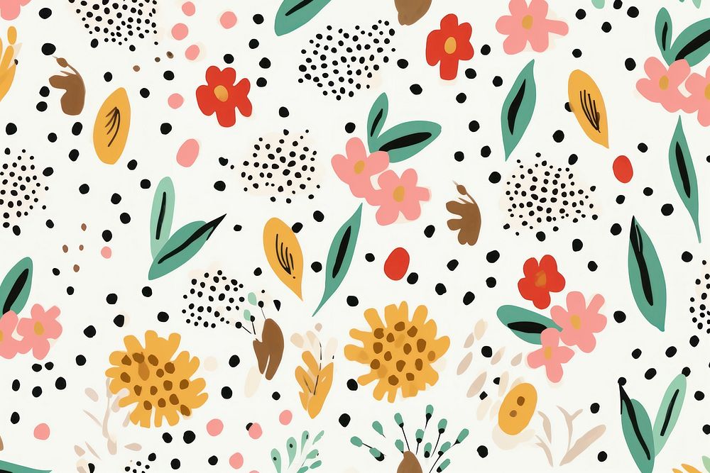 White Floral pattern art backgrounds. AI generated Image by rawpixel.