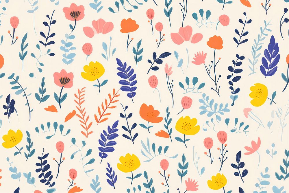 Floral pattern paper backgrounds. AI generated Image by rawpixel.