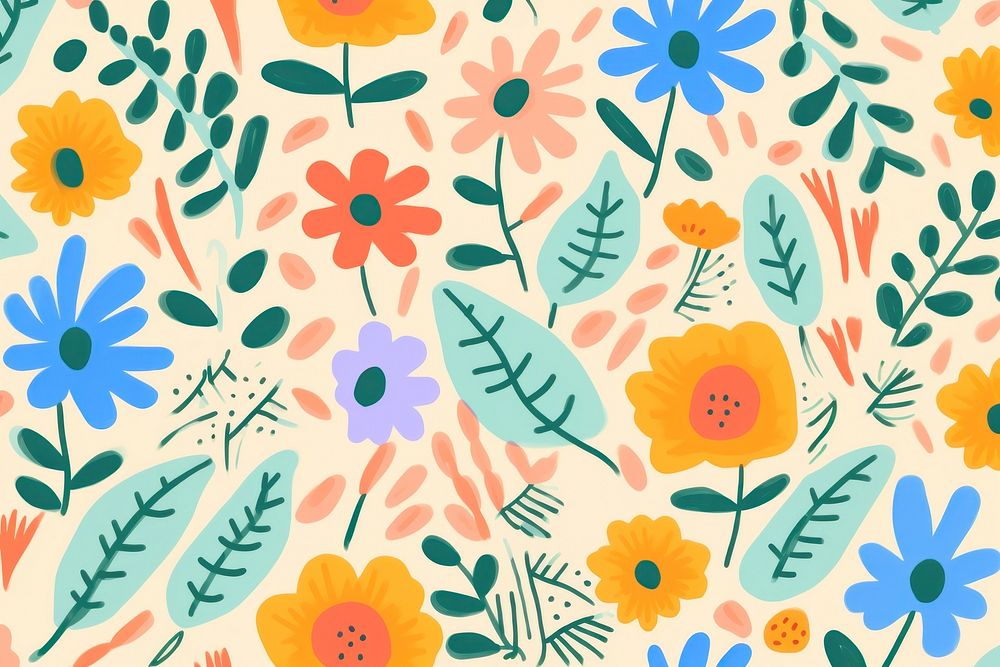 Floral pattern flower plant. AI generated Image by rawpixel.