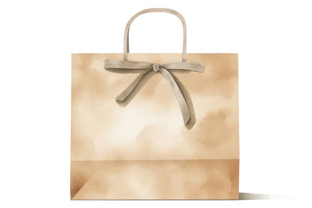 Paper bag gift handbag white background celebration. AI generated Image by rawpixel.
