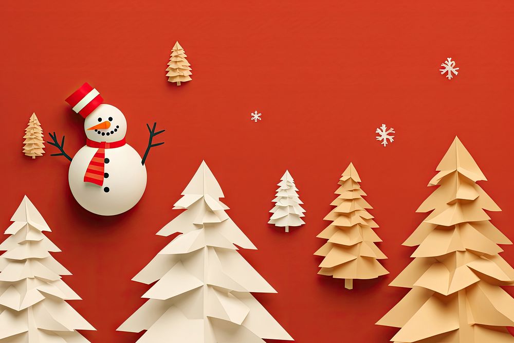 Christmas snowman backgrounds winter. AI generated Image by rawpixel.