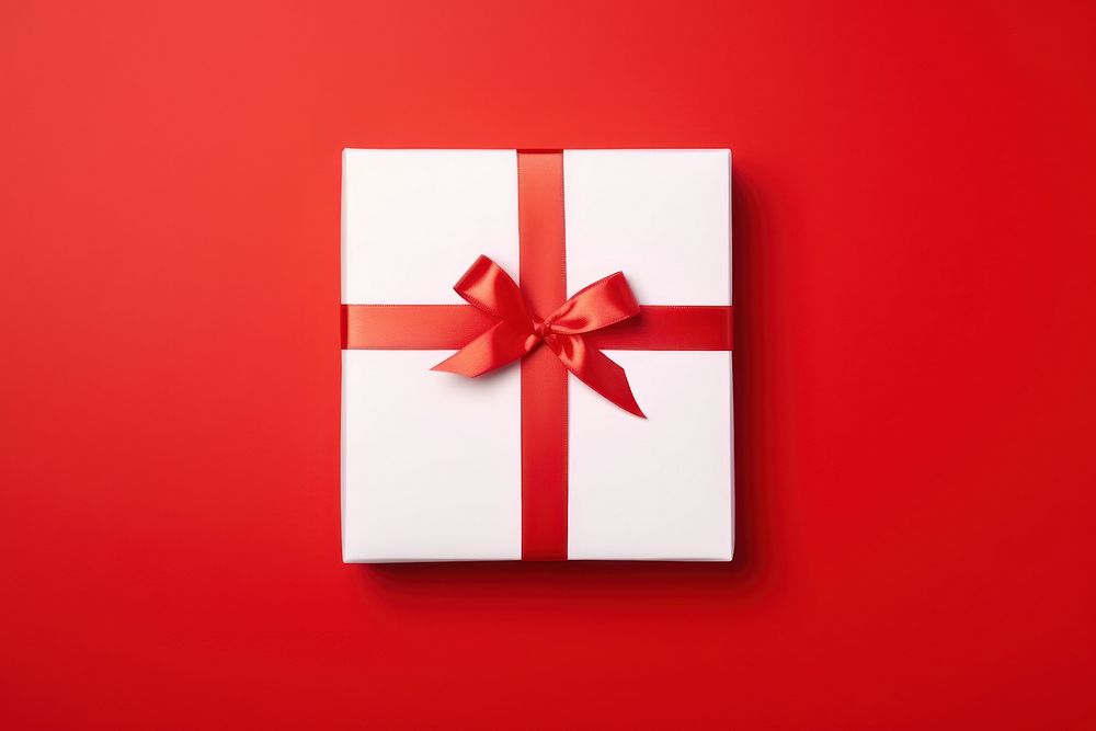 Blank gift box open red red background celebration. AI generated Image by rawpixel.