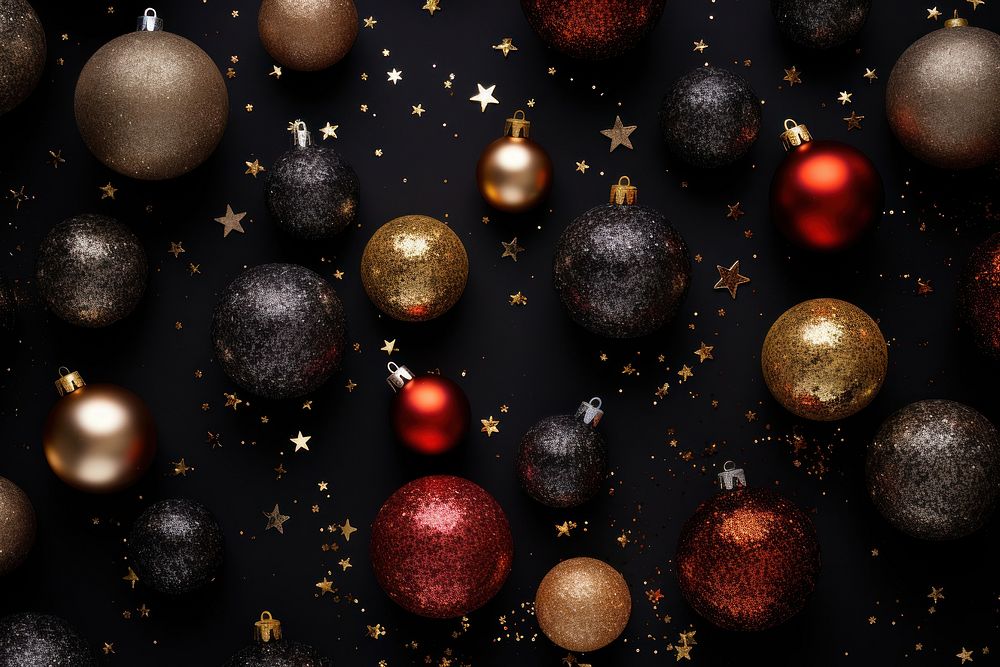 Christmas balls backgrounds sphere illuminated. AI generated Image by rawpixel.