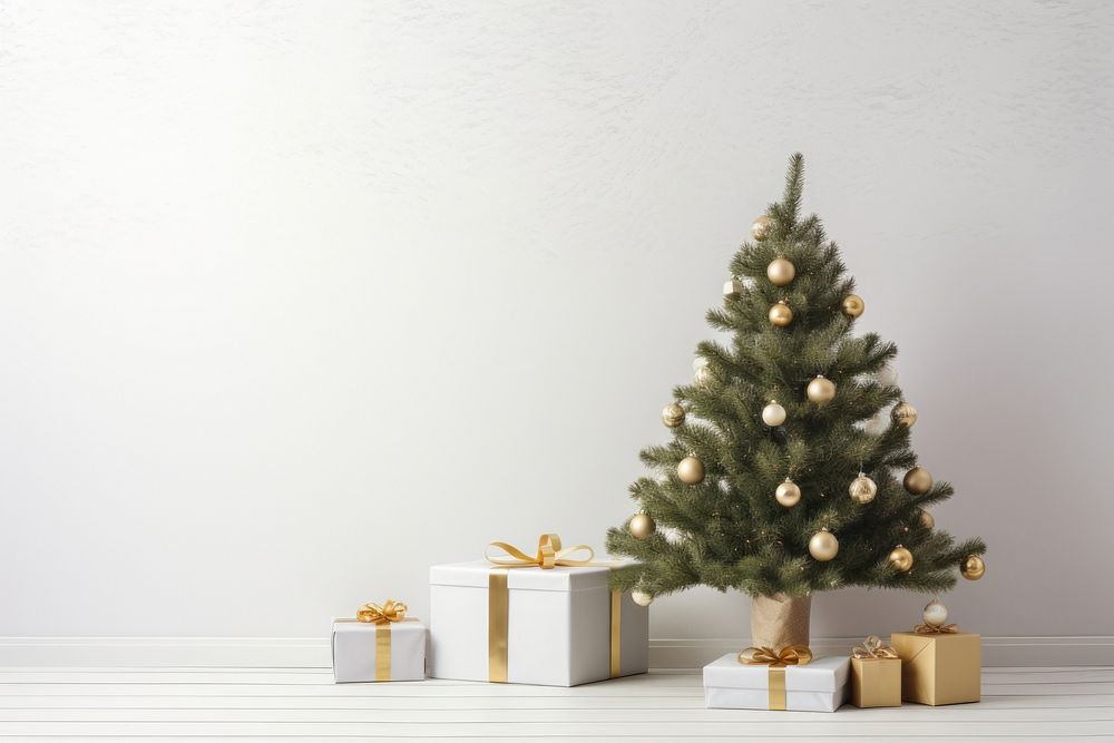 Christmas tree plant gift pine. AI generated Image by rawpixel.