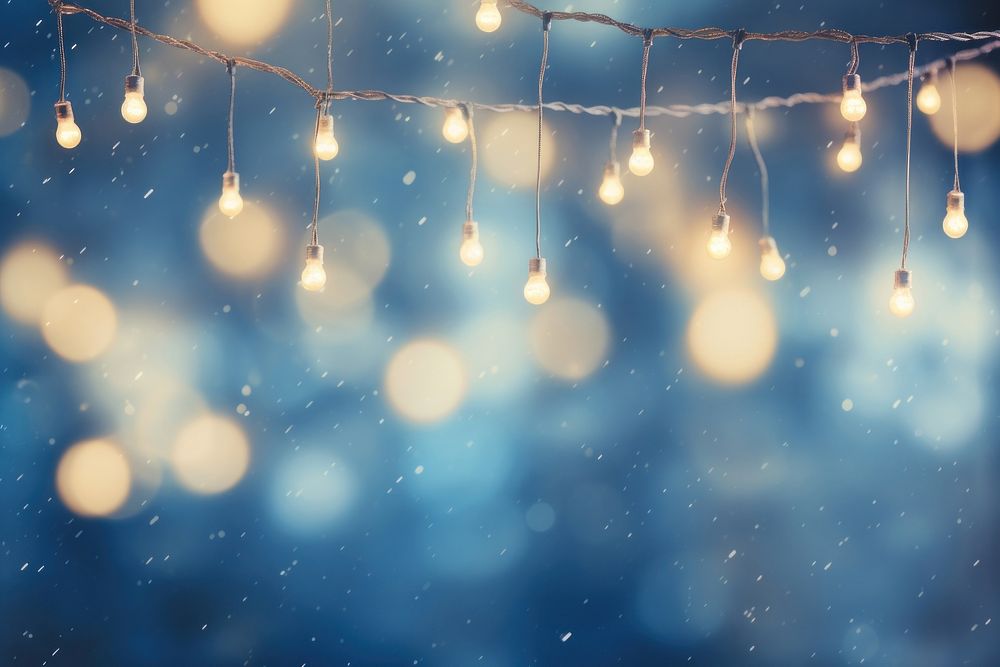Background christmas garland lighting backgrounds lightbulb outdoors. AI generated Image by rawpixel.