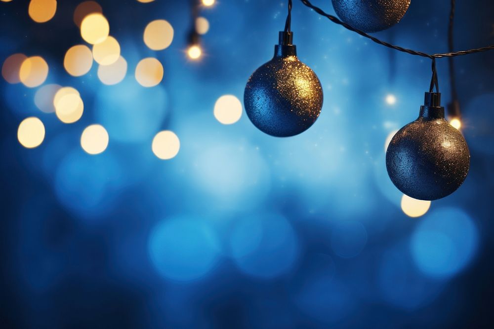 Background christmas garland lighting backgrounds hanging night. AI generated Image by rawpixel.