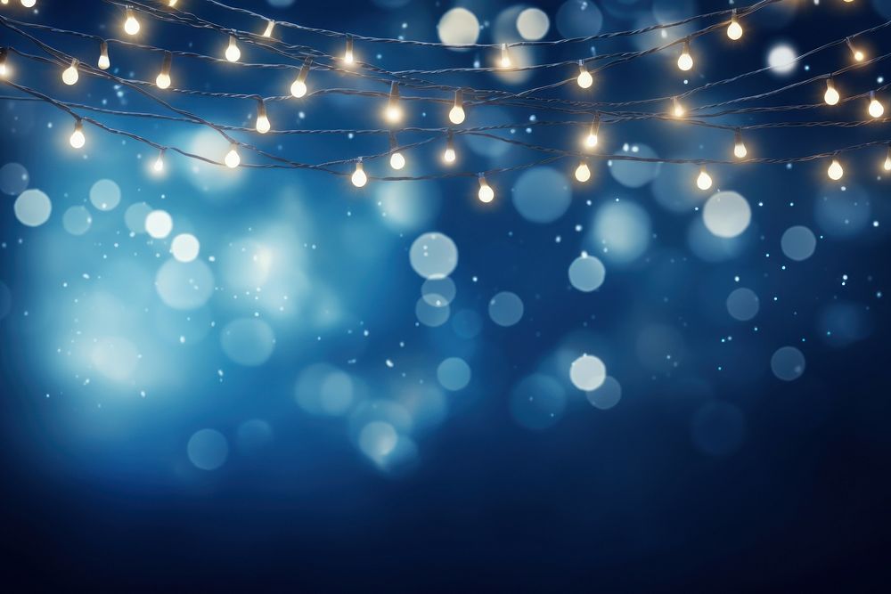 Background christmas garland lighting backgrounds outdoors night. AI generated Image by rawpixel.