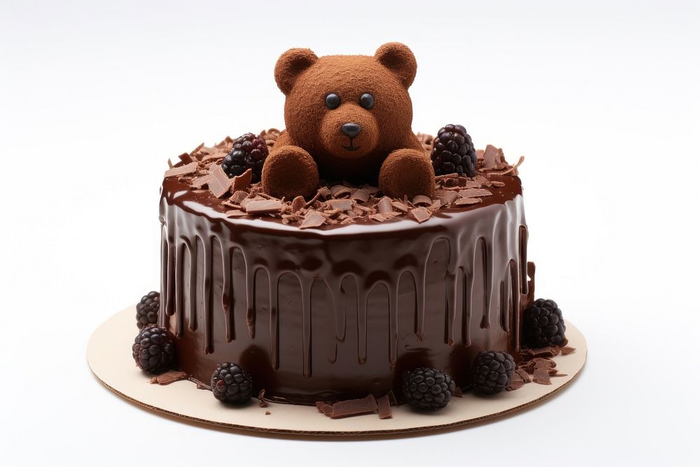 Bear cake dessert food toy. AI generated Image by rawpixel.