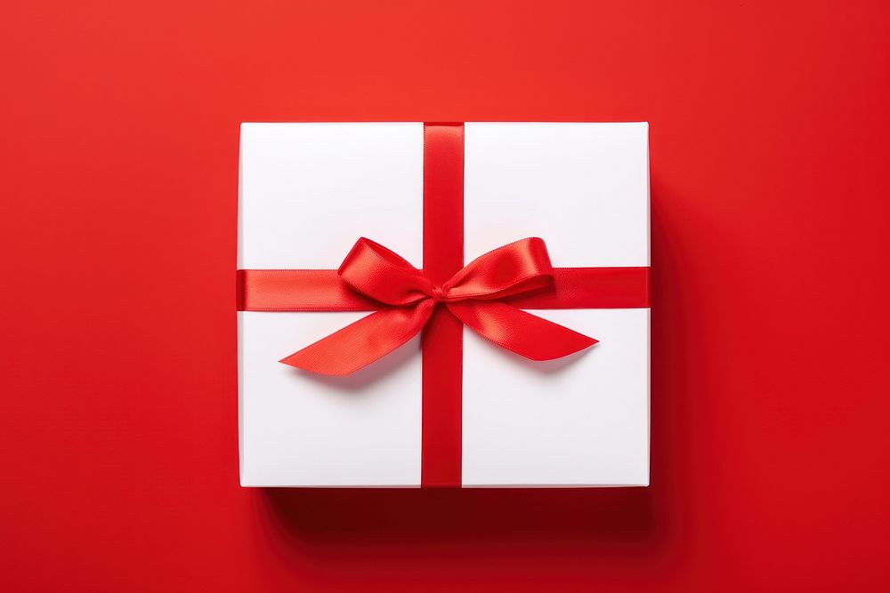 Blank gift box open red red background celebration. AI generated Image by rawpixel.