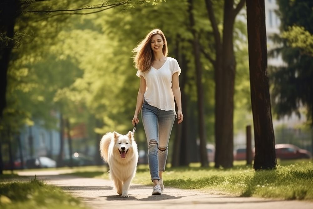Dog happiness walking mammal. AI generated Image by rawpixel.