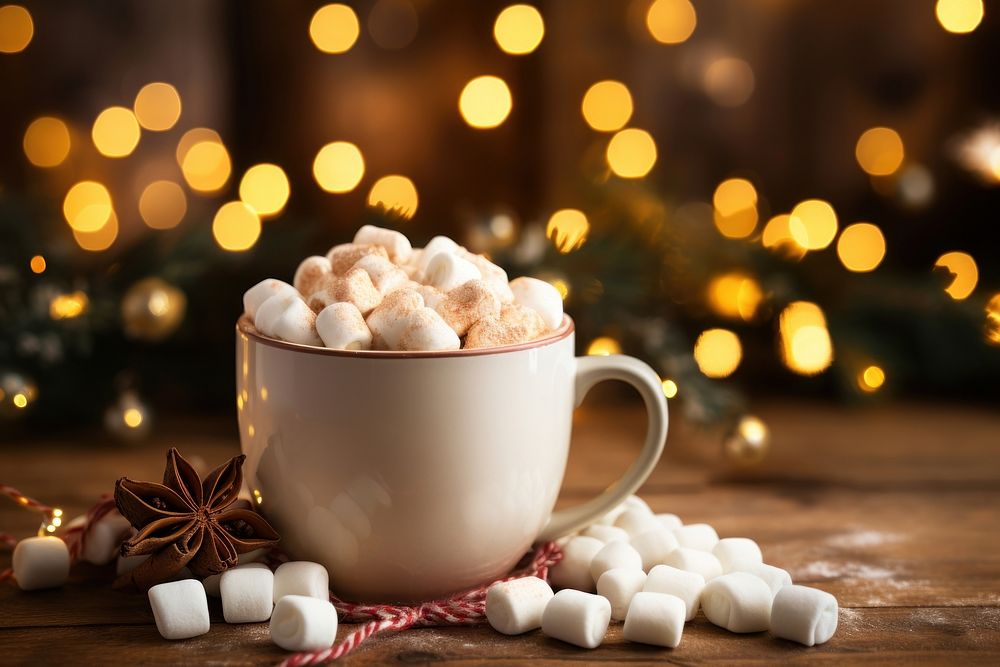Cozy christmas dessert drink food. AI generated Image by rawpixel.