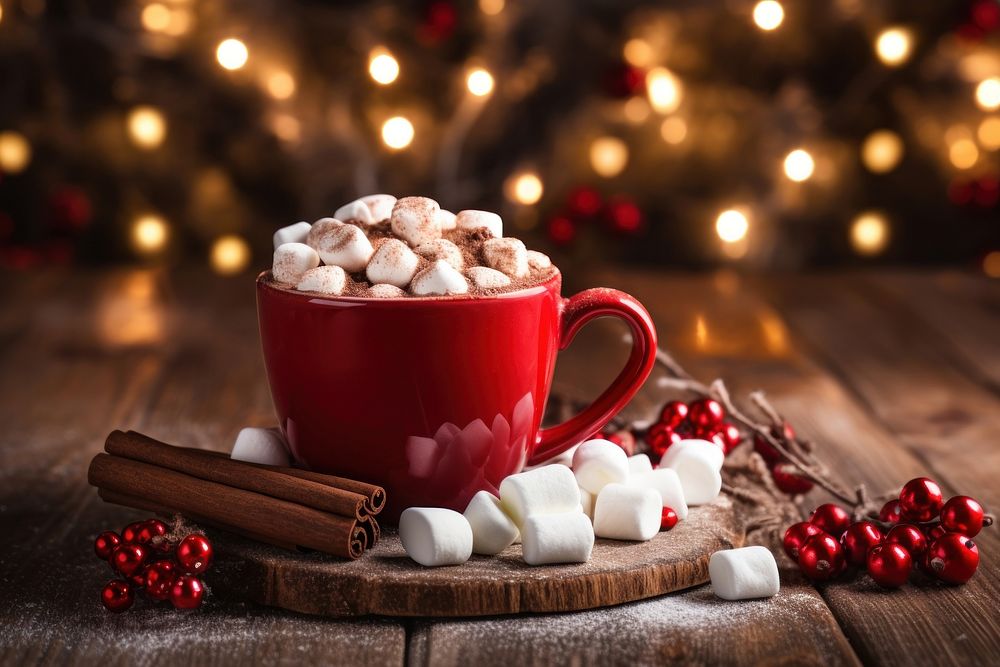 Cozy christmas mug dessert candy. AI generated Image by rawpixel.