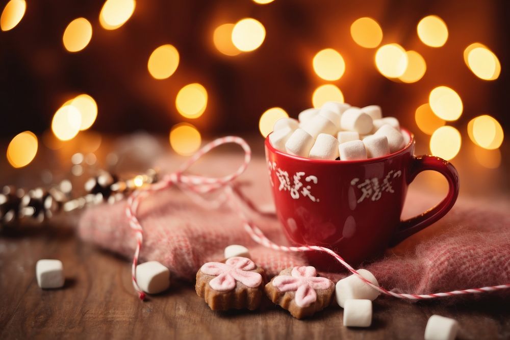 Cozy christmas mug dessert candy. AI generated Image by rawpixel.
