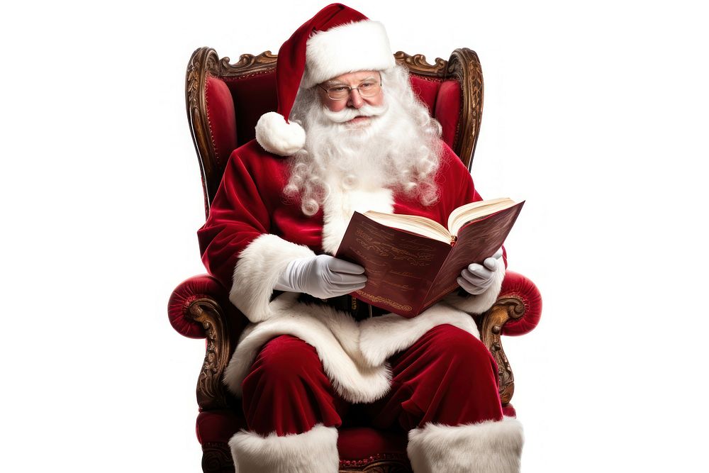 Santa Claus publication christmas sitting. AI generated Image by rawpixel.