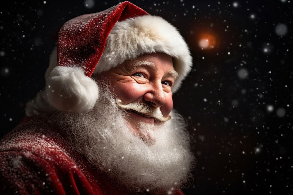 Santa claus christmas portrait smiling. AI generated Image by rawpixel.