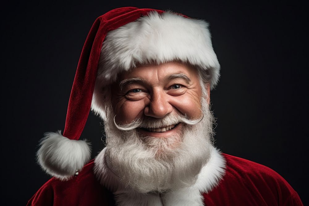 Santa Claus christmas portrait smiling. AI generated Image by rawpixel.