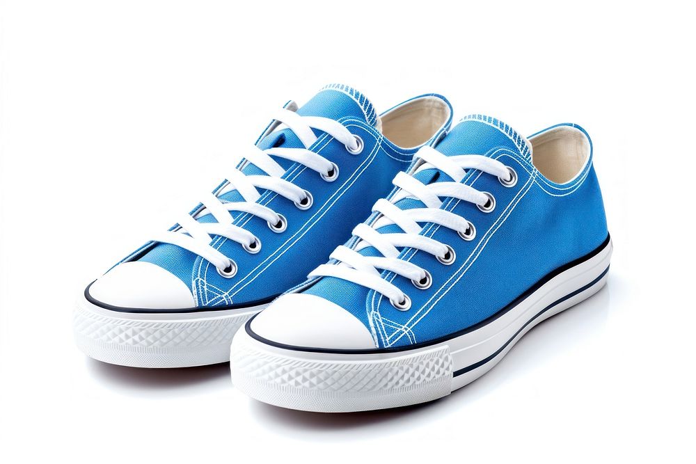 Blue sneakers footwear white shoe. AI generated Image by rawpixel.