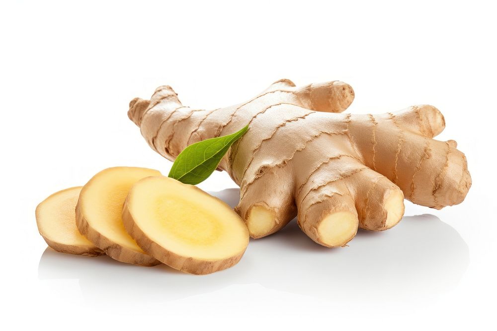 Ginger plant food white background. AI generated Image by rawpixel.