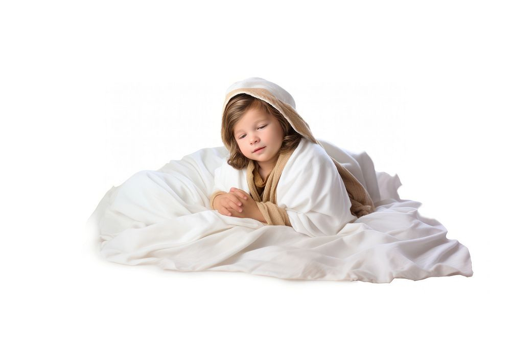 A nativity jesus blanket white baby. AI generated Image by rawpixel.