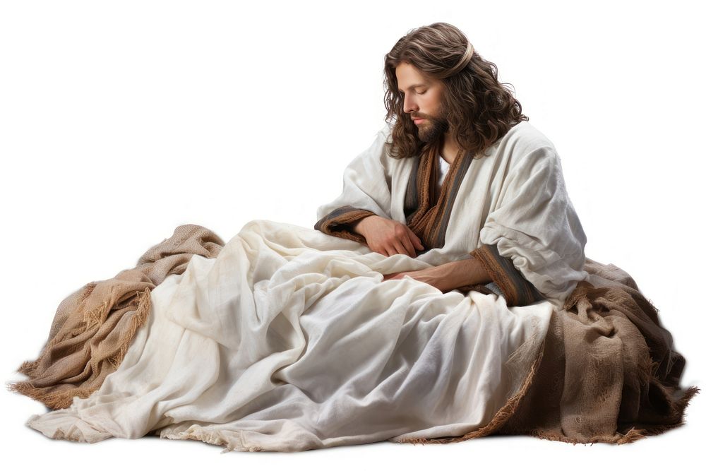 A nativity jesus blanket sitting robe. AI generated Image by rawpixel.