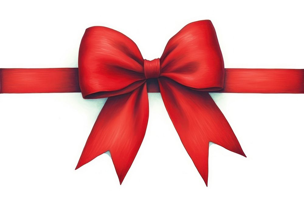 Red ribbon around green gift watercolor backgrounds white background celebration. AI generated Image by rawpixel.