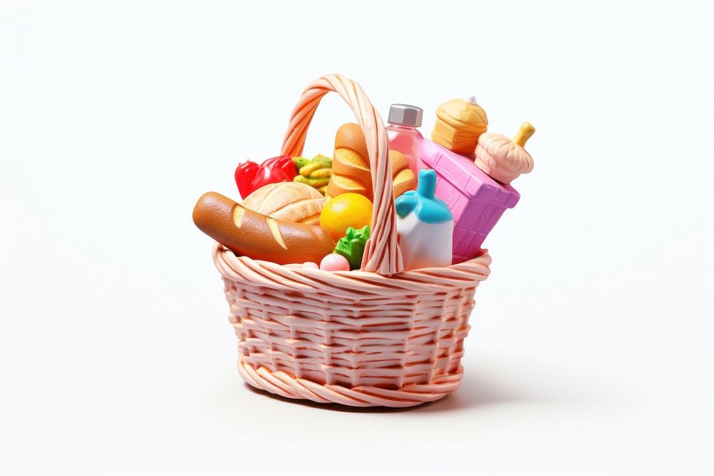 Baking equipment basket food white background. AI generated Image by rawpixel.