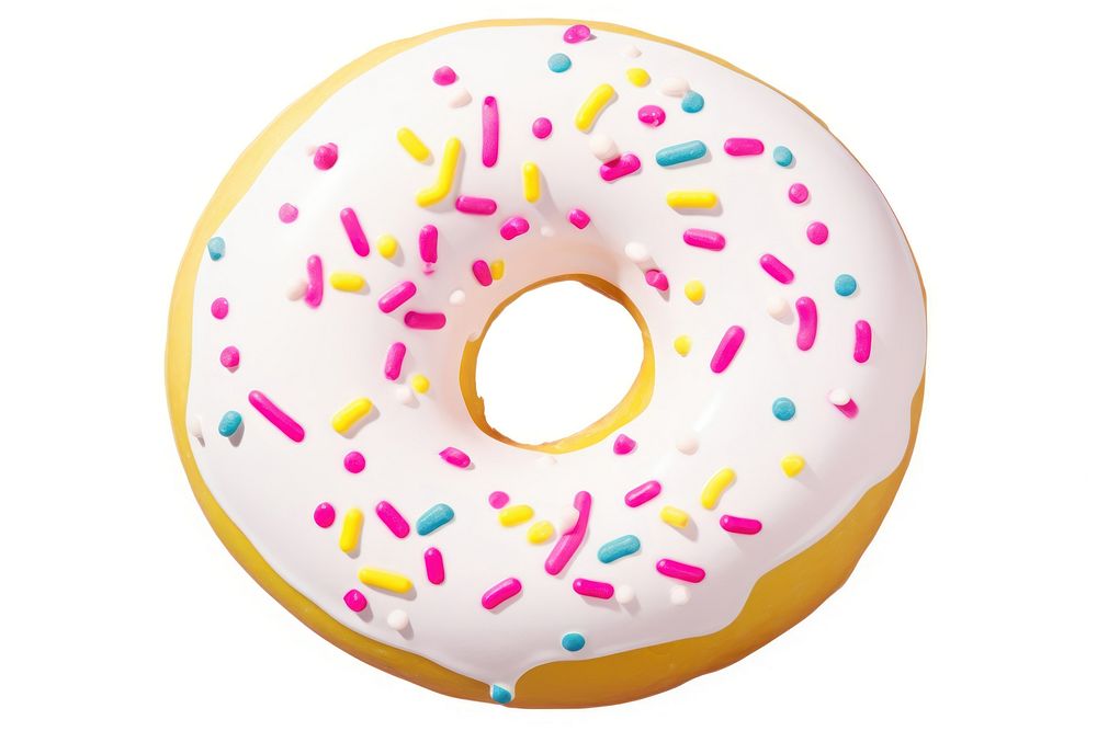 Donut sprinkles dessert food. AI generated Image by rawpixel.
