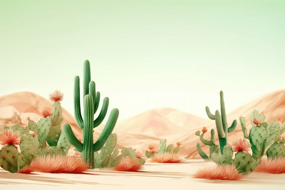 Cactus outdoors nature desert. AI generated Image by rawpixel.