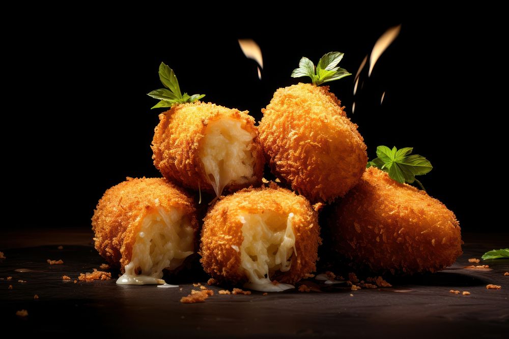 Croquettes croquette cutlet food. AI generated Image by rawpixel.