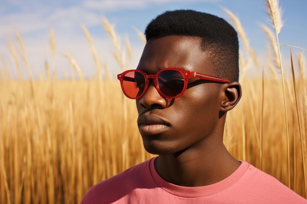 South african man wearing sunglassed sunglasses photography landscape. AI generated Image by rawpixel.